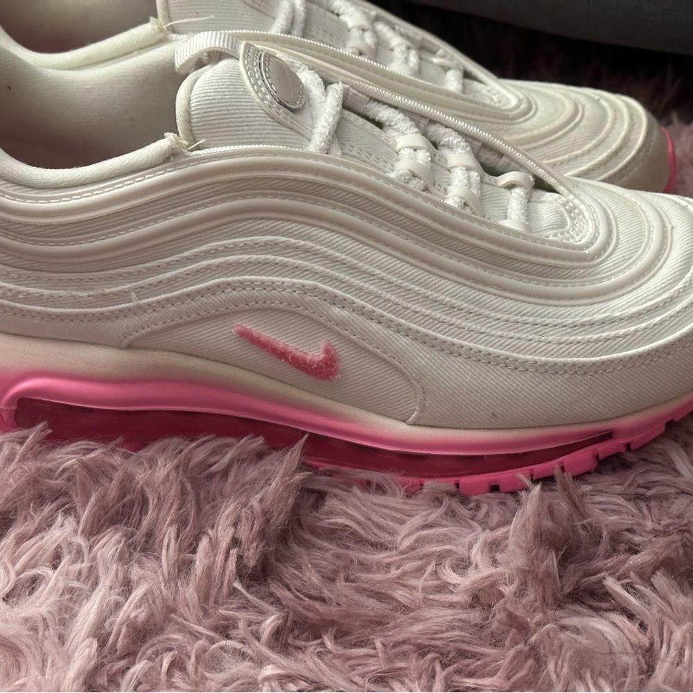 Nike White and Pink Athletic Shoes
